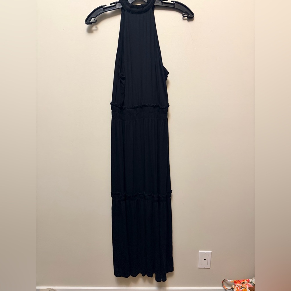 Z SUPPLY Black Halter Key Hole Chest Maxi Dress - Picture 8 of 8
